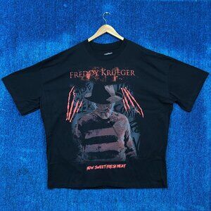 A Nightmare on Elm Street “How Sweet Fresh Meat” Oversized Graphic Horror T-Shir